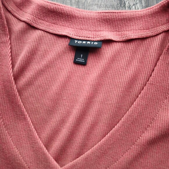 Torrid Mini Rib Button-Down Skater Dress - Picture 4 of 4